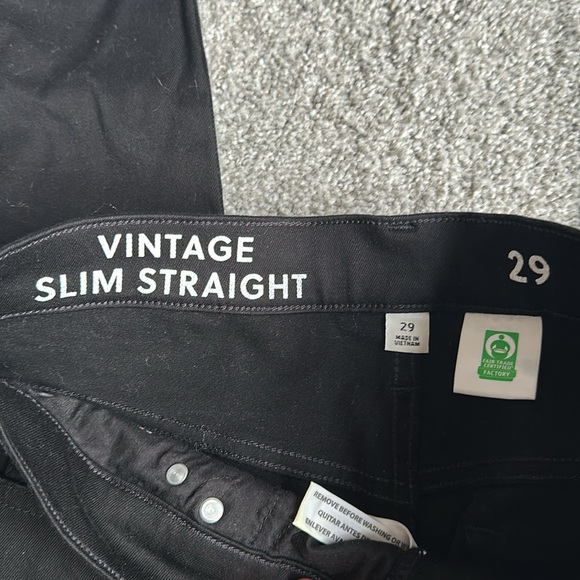 J. Crew Vintage Slim Straight Black Jeans Size 29 - Picture 3 of 4